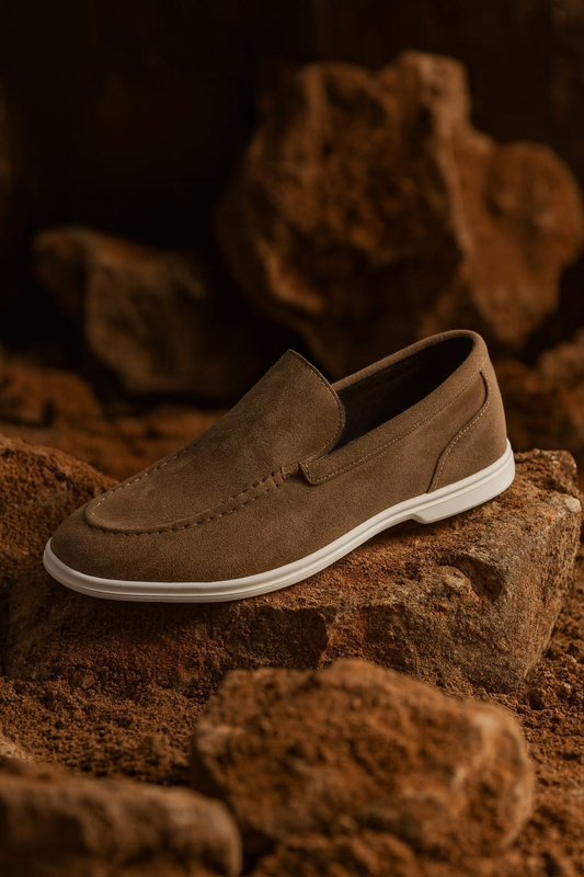 Suede Penny Loafers Fawn