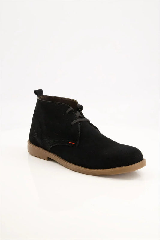 BLACK SUEDE CHUKKA BOOTS