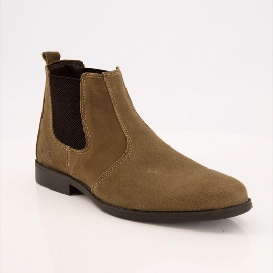FAWN SUEDE CHELSEA BOOTS