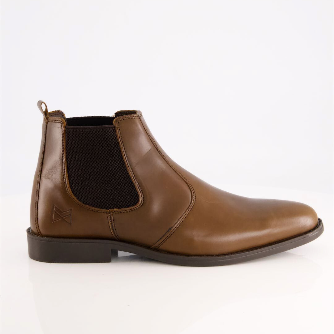 Brown Cow Leather Chelsea boots