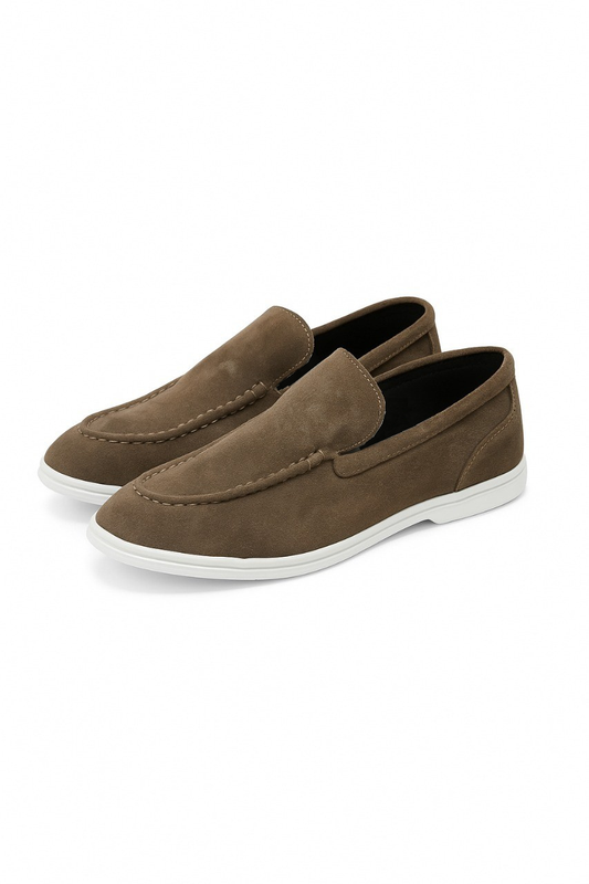 Suede Penny Loafers Fawn