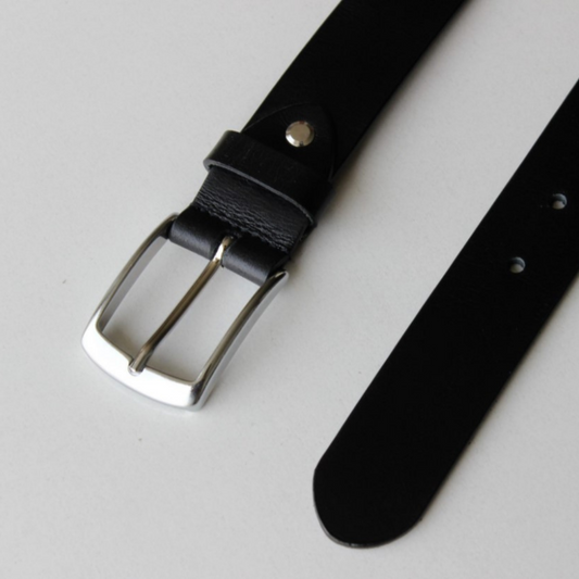 MT-0-2178 Premium Leather Belt BLACK - Mears.pk