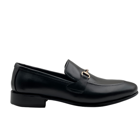 Horsebit Black loafers | Cow Leather - Mears.pk