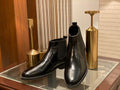 BLACK LEATHER CHELSEA BOOTS - Mears.pk