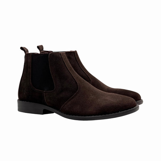 CHOCOLATE SUEDE CHELSEA BOOTS - Mears.pk