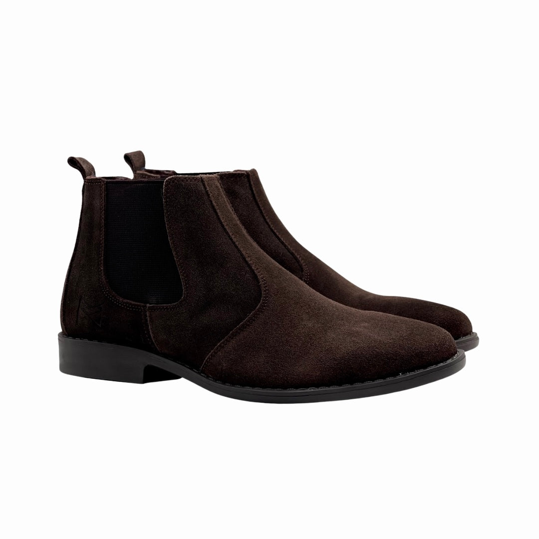 CHOCOLATE SUEDE CHELSEA BOOTS - Mears.pk